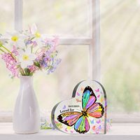 Plaque d'anniversaire en acrylique durable, motif floral, cadeau de mariage pour couple, joyeux anniversaire
