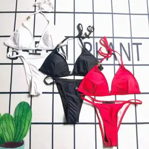 Promotion de produits en vente chaude lettre de créateur style de luxe sexy taille haute bikini maillot de bain bikini chaud