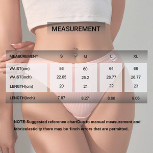 Braguitas de Algodón Acanalado para Mujer Joven, Tangas Sin Costuras, Ropa Interior Femenina de Cintura Media, Ropa Interior Diaria para Mujer, Tallas Grandes - Product Image 2