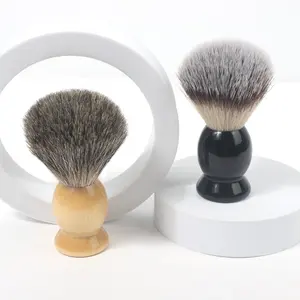 Brosse à cheveux en bois pour hommes, haut de gamme, Logo personnalisé, pour mélanger le savon rond pour la maison