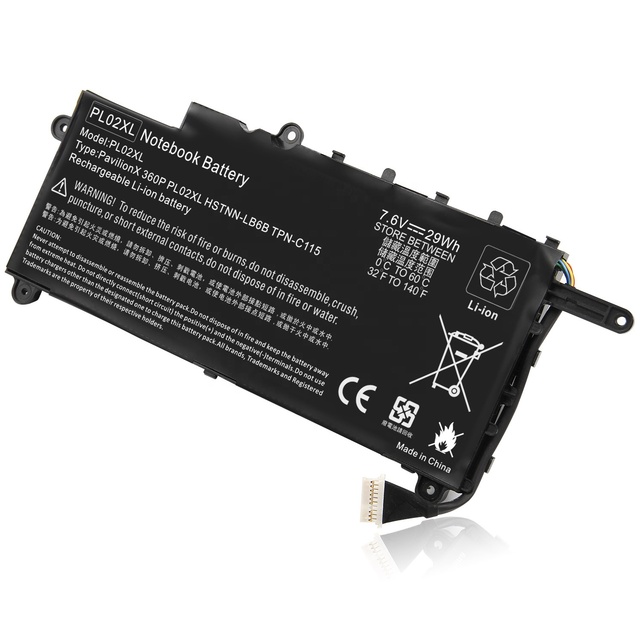New PL02XL Replacement Laptop Battery Compatible With HP Pavilion 11-n x360 PL02XL 751681-421 TPN-C115 HSTNN-LB6B(7.6V 29Wh)