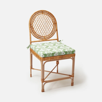 Chaise en rotin tressé à la main, assise en osier naturel, élégante et robuste, chaise d'appoint bohème pour la maison et le patio