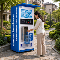 Máquina Expendedora de Agua Purificada por Ósmosis Inversa de Alta Gama para Comunidades, con Sistema de Pago con Monedas/Billetes/Tarjetas de Crédito