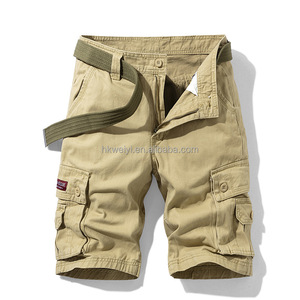 Shorts cargo tactiques pour hommes avec logo personnalisé OEM, multi-poches, décontractés, pour l'été, vêtements de travail, grande taille, respirants, taille mi-haute, en toile - Product Image 1