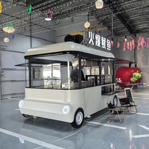 Chariot de Cuisine Mobile Camion Café Fourgonnette Alimentaire Stand de Hot-Dogs Roulotte de Restauration Rapide Chariot à Glaces Remorque Alimentaire Bar Mobile - Product Image 4