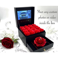 Cadeau décoratif Publicité Photo Vidéo et Livre Avec Écran Lcd Affichage Vidéo Double Boîte Vidéo Invitation Boîte