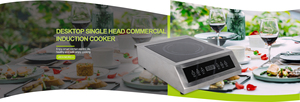 Cuisinière à induction commerciale à double brûleur 3500W*2, à poser sur comptoir, avec commande par bouton, design à double brûleur pour la préparation de divers plats - Product Image 6