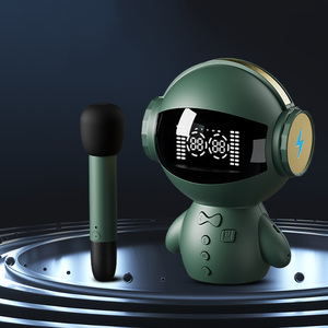 M100 Robot thông minh BT Loa ai đầu vào bằng giọng nói 1800mAh <span class=keywords><strong>intercom</strong></span> Microphone thẻ chơi AUX âm thanh bên ngoài - Product Image 6