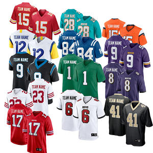 アメリカンフットボールの新作ジャージ、スポーツウェアユニフォーム、通気性のあるプリント入り半袖、オールシーズン対応、メンズチーム向け - Product Image 1