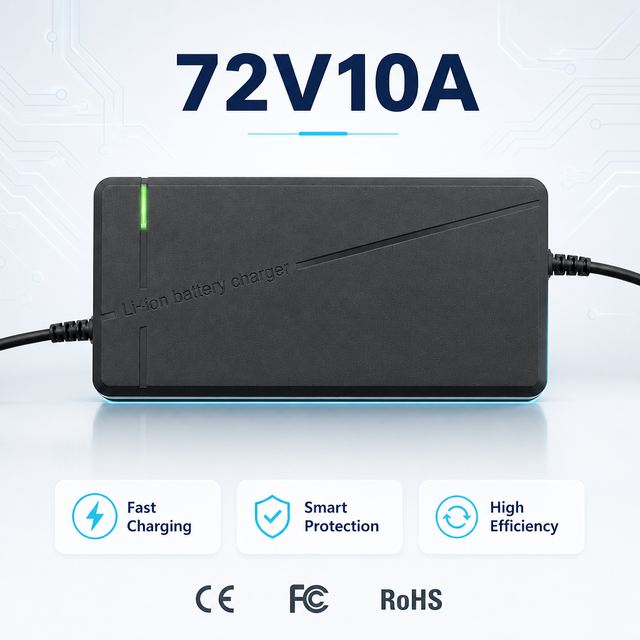Factory Customized 72V 84V 87.6V 88.2V10A Smart LiFePO4 Battery Charger for Off Road Vehicle Utility Vehicle