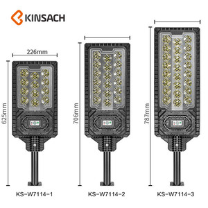 Venta caliente Control remoto Altos lúmenes Impermeable Negro Led Foco ABS PS Jardín Reflector Luces de calle solares - Product Image 5