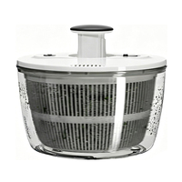 3L 5L Grote Plastic Saladeslinger met Witte Deksel en Kom Handmatige Fruit- en Groente Droger Spinner Wasmachine Reinigingsslinger Keukenhulpje