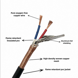 Câble RVVP multiconducteur en cuivre étamé/nu, blindé, <span class=keywords><strong>gaine</strong></span> PVC, IP68, pour système de surveillance de sécurité - Product Image 5