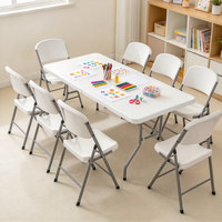 Table pliante ultra-confortable, rembourrée, résistante aux intempéries et durable pour les repas en plein air