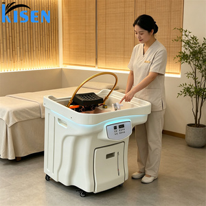 Bassin de lavage portable moderne Kisen pour station de lavage de cheveux de luxe, thérapie SPA, avec deux réservoirs d'eau pour salons de beauté - Product Image 1