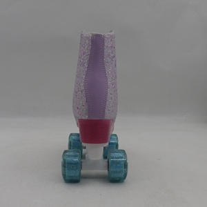 Patins pour femmes et hommes Haut Haut <span class=keywords><strong>Noir</strong></span> <span class=keywords><strong>Cuir</strong></span> Spécial Classique Double Rangée Extérieur Intérieur Quad Patins et Roller Derby - Product Image 6