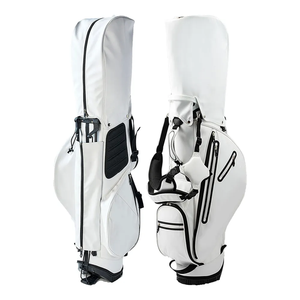 Manufacturer Custom Waterproof 4 Way <b>Golf</b> Stand <b>Bag</b> Pu Leather <b>Golf</b> Stand <b>Bag</b> <b>Lightweight</b> - Product Image 1