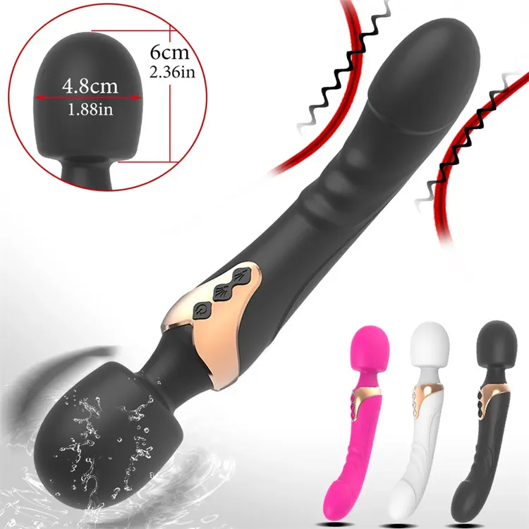 Puissant godes vibrateur double moteur silicone grande taille baguette g-spot masseur jouet sexuel pour Couple stimulateur de Clitoris pour adultes