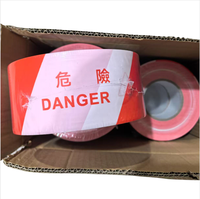 Ruban de signalisation de sécurité blanc et rouge imprimé de haute qualité, ruban de précaution en film PE HDPE