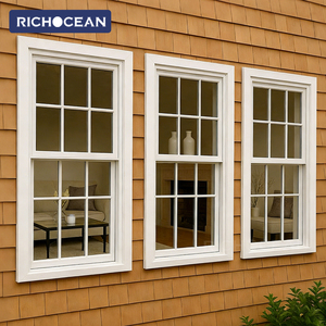 Fenêtre à guillotine simple en aluminium résistant aux chocs, double vitrage Low-E, fournisseur chinois RICHOCEAN - Product Image 5