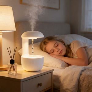 Humidificateur d'air personnalisé en forme de goutte d'eau, anti-gravité, ultrasonique, LED, petit diffuseur d'arômes pour la promotion - Product Image 4