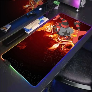 Alfombrilla de Ratón LED con Luz, Alfombrilla de Escritorio Gengar Po-ke Moned <span class=keywords><strong>Incineroar</strong></span>, Alfombrilla de Ratón para Computadora con Retroiluminación, Alfombrilla de Teclado para Juegos, Alfombrilla RGB - Product Image 1
