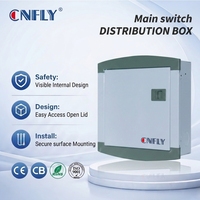 Boîtier de distribution électrique CNFLY 1P 6, 8 ou 10 voies 125A MCB en acier métallique