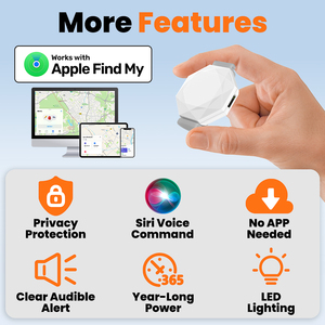 LEDライトアップMFi認定タグを見つけるスマートキーファインダーエアロケーターウォレット荷物ペット追跡アンチロストミニトラッカーアップル - Product Image 6