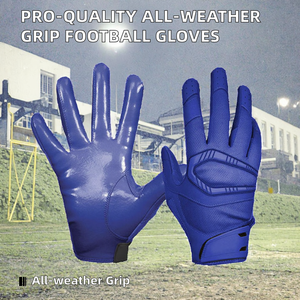 Professional Quality Build Training Game Day Football Gloves All Weather Resistant Design <b>Long</b> Grip REEMA TECHNOLOGIES Adults - Product Image 2