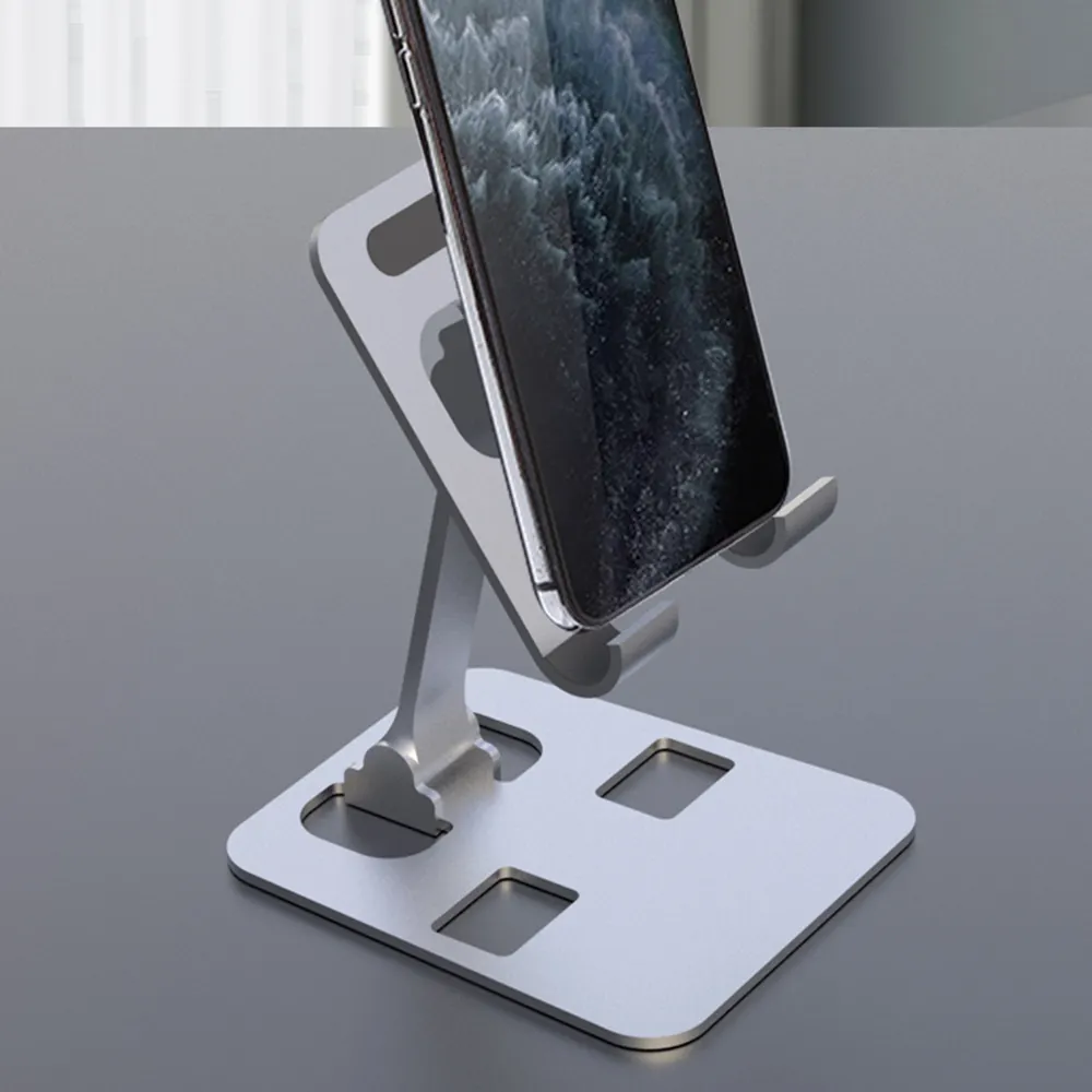 Suporte universal de alumínio para celular, suporte dobrável para celulares com tamanho pequeno para iphone 13