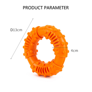 Jouet à mâcher pour chien, résistant à l'usure et aux morsures, en forme de beignet, avec friandises intégrées, jouet interactif rond pour chiens et animaux de compagnie - Product Image 4