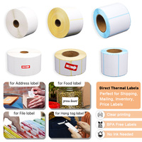 Papier d'étiquettes thermiques adhésives Evergreen 55 mm x 60 mm, continu 60 mm, 30 m, imperméable, pour expédition
