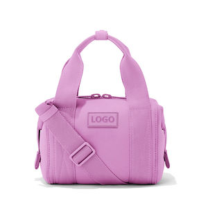 Bolsa de viaje pequeña rosa de tendencia del mercado al por mayor, bolsa de neopreno impermeable, bolso de gimnasio multifunción, bolsa de lona para mujer - Product Image 1