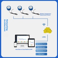Sensor Suhu Nirkabel Termistor NTC dengan Dudukan Magnetik Model HUADAO untuk Akuarium, Pemanas Air, Termostat, Toilet Pintar