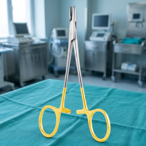 Derf Grooved Needle <b>Holder</b> Stainless Steel Manual Surgical Instrument CE Certified Class II Basis Surgical Instruments Lifetime - Product Image 2