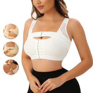 Sujetador <span class=keywords><strong>postoperatorio</strong></span> de cáncer de mama para esculpir el cuerpo de mujer con gancho ajustable de compresión elástica OEM personalizado - Product Image 2
