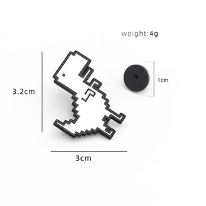 Tùy Chỉnh Đơn Giản Khủng Long Pixel Trâm Cài Mềm Men Pins Ve Áo Phù Hiệu Cổ Động Vật Kim Loại Đồ Trang Sức Quà Tặng Trẻ Em Bạn Bè Đúc - Product Image 5