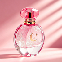 Flacon de parfum vide 50 ml très populaire, style vintage plat et élégant, avec impression sérigraphique, boîte d'emballage personnalisée et capuchon en plastique