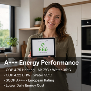 Pompe à chaleur R290 DC Inverter 38KW 3 en 1 Chauffage Refroidissement <span class=keywords><strong>Eau</strong></span> chaude A+++ avec certification CE pour usage domestique en villa Contrôle WiFi - Product Image 4