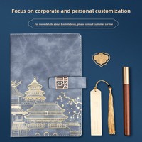 Set de Regalo Empresarial con Cuaderno A5, Estilo Chino Wenchuang, Bloc de Notas Grueso con Logotipo Personalizado