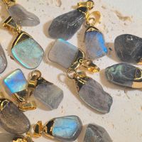 Pendentif en alliage de lavolite à haute brillance, style punk, forme irrégulière, accessoires de bricolage, vente chaude transfrontalière