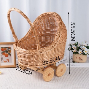 <span class=keywords><strong>Cesto</strong></span> Pieghevole in Vimini Naturale Eco-Friendly Stile Ins, Moderno, per Giocattoli e Oggetti, Ideale per Oggetti di Scena Fotografici Domestici - Product Image 6