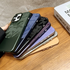 Màu Sắc Phù Hợp Với Nappa Da Trường Hợp Điện Thoại Cho <span class=keywords><strong>Iphone</strong></span> 15 Pro Max Sao chép PC + Ngụy Trang Quần Áo Kim Loại Ống Kính Vòng Điện Thoại Trường Hợp 16 Pro Max - Product Image 3