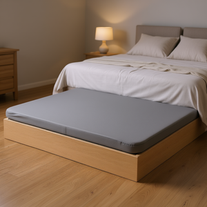 Queen Size Wooden <b>Mattress</b> <b>Support</b> Frame 4 Piece Easy Assembly Bunkie Furniture Gray - Product Image 2