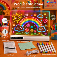Tableau de dessin LED en acrylique populaire, vente directe usine, batterie 1000 mAh, double mode d'éclairage, respectueux des yeux