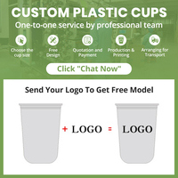 Logo personnalisé 12/14/16/18/20oz en forme de U boisson froide thé au lait Soda café glacé gobelets en plastique transparent jetables pour animaux de compagnie avec couvercles