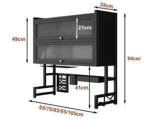3層ワイヤー皿ラック上の皿乾燥用カバー付きシンク収納機構キッチンシンク皿ラック組織 - Product Image 5