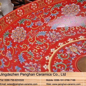 Jingdezhen קרמיקה עיצוב נחמד famille רוז porscelain כיור כיור אגן - Product Image 2