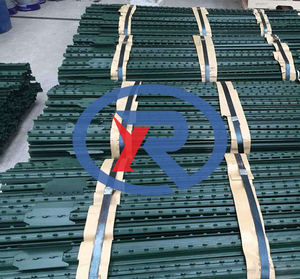 Poste <span class=keywords><strong>de</strong></span> Cerca en T con Pernos, Pintado <span class=keywords><strong>de</strong></span> Verde, <span class=keywords><strong>de</strong></span> 8 Pies, con Placa, Precio Económico y Popular - Product Image 5