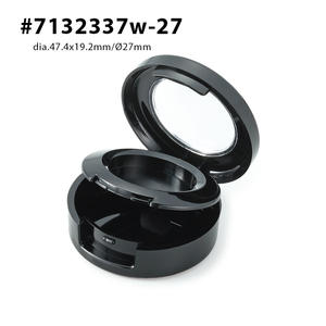 Récipient cosmétique rond de cas de fard à paupières de double couche de qualité supérieure avec le revêtement de jet - Product Image 2